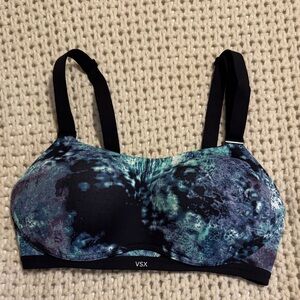 VSX Women's Black and Teal Sports Bra